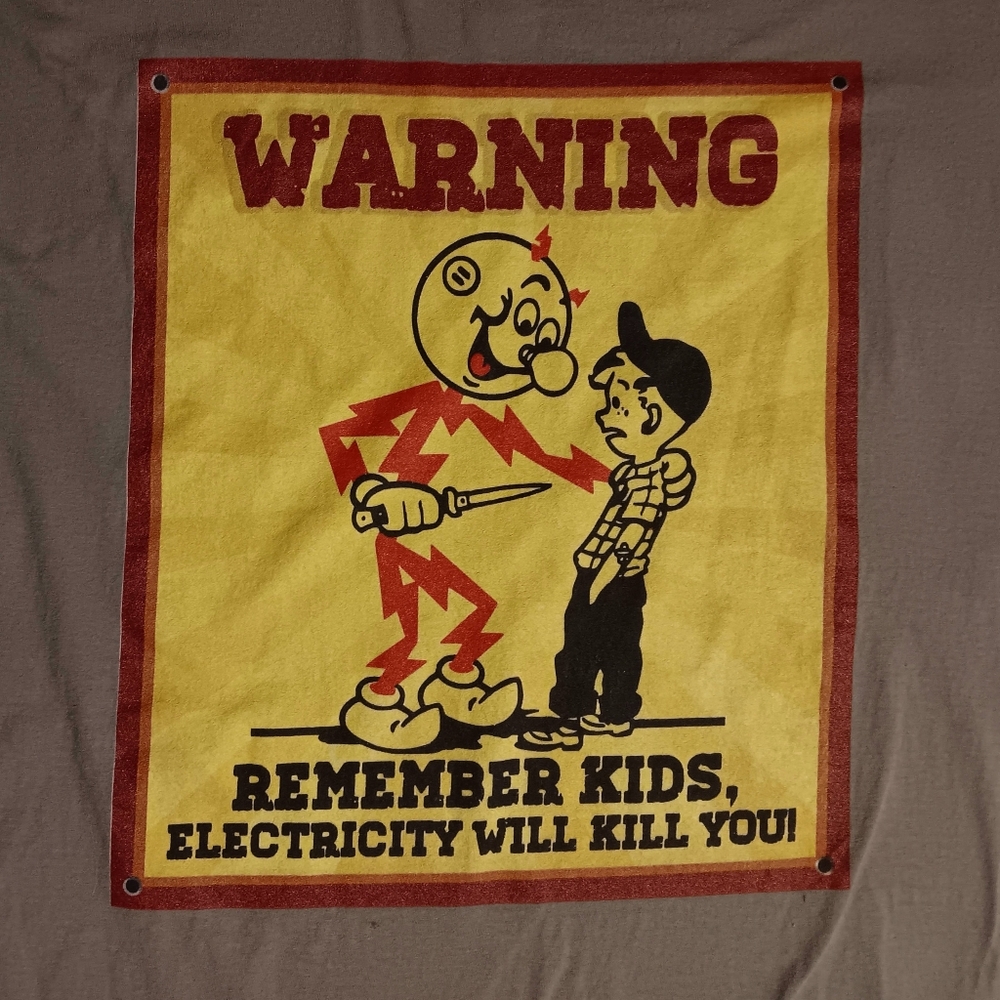Reddy Kilowatt t-shirt Kids Electrcity Will Kill You